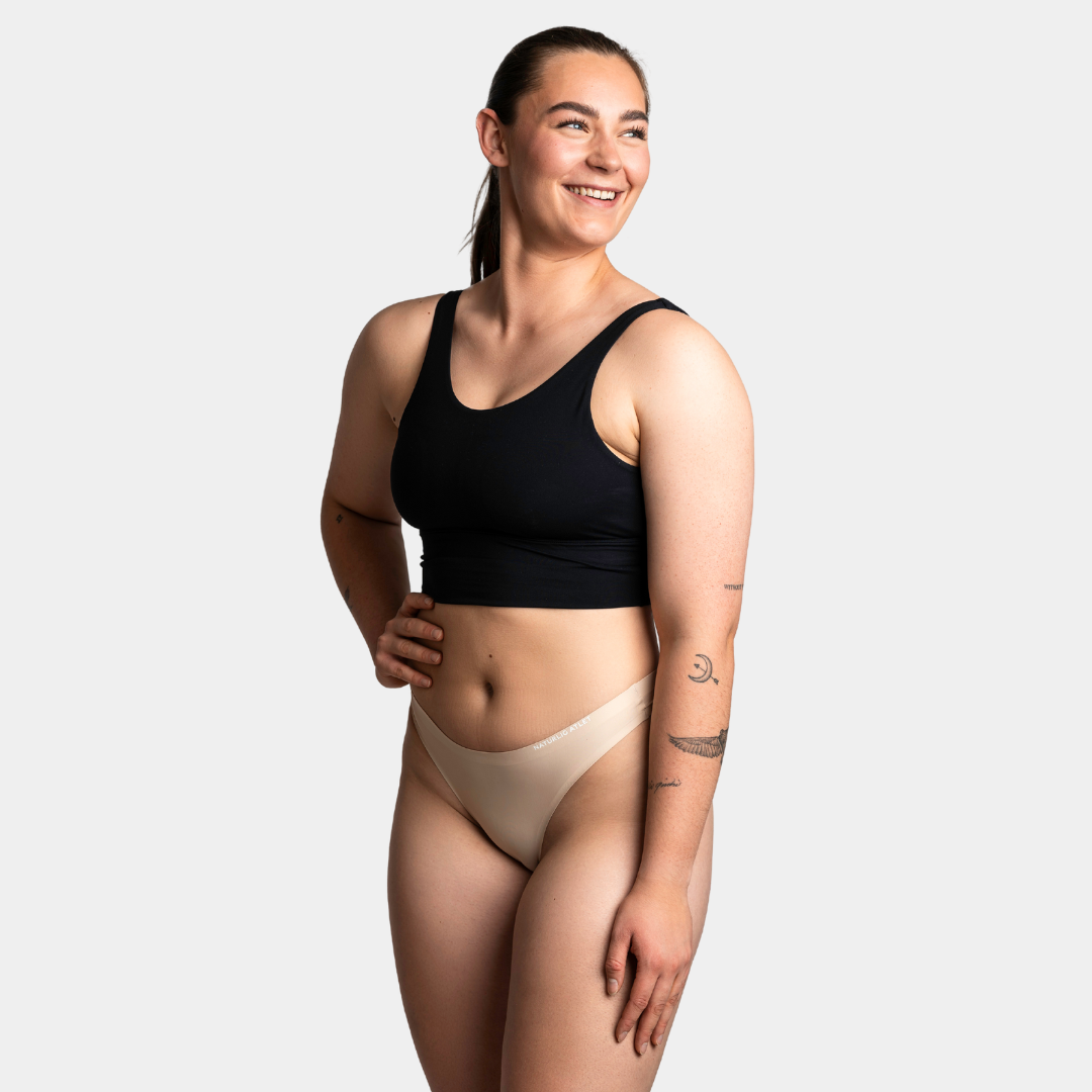 Naturlig Atlet - Seamless thong - Beige