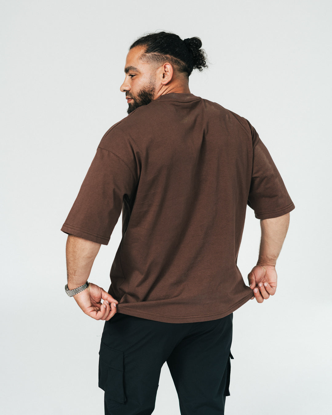 Oversized - T-shirt - Brown