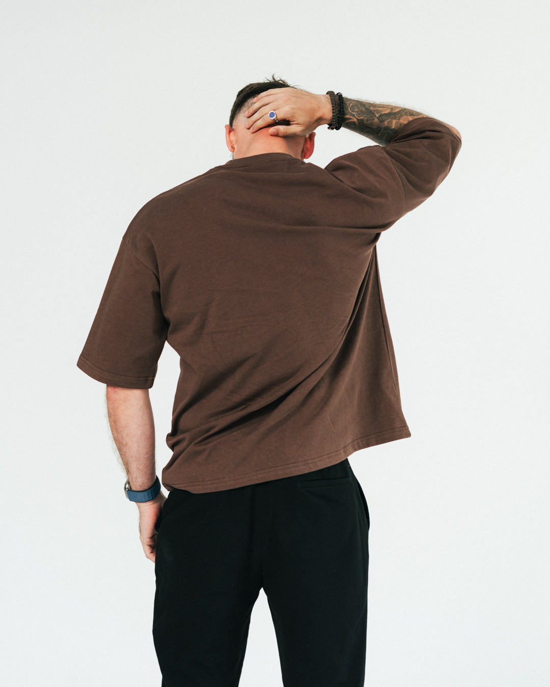 Oversized - T-shirt - Brown