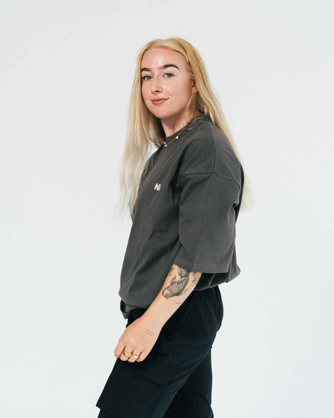 Oversized - T-shirt - Space Grey