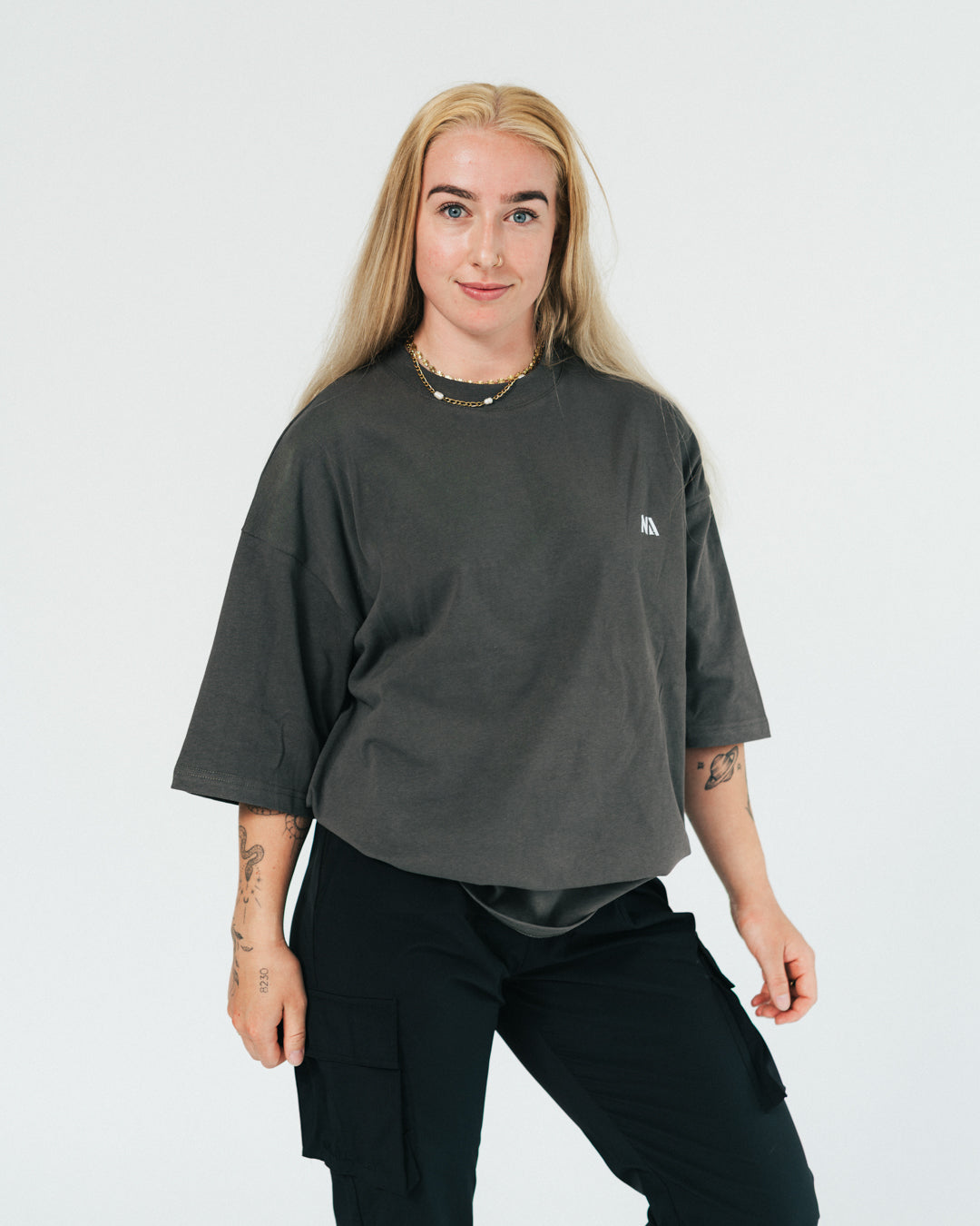 Oversized - T-shirt - Space Grey