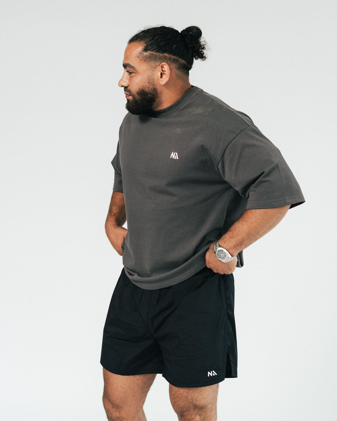 Oversized - T-shirt - Space Grey