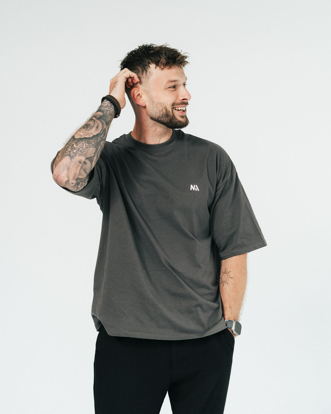 Oversized - T-shirt - Space Grey