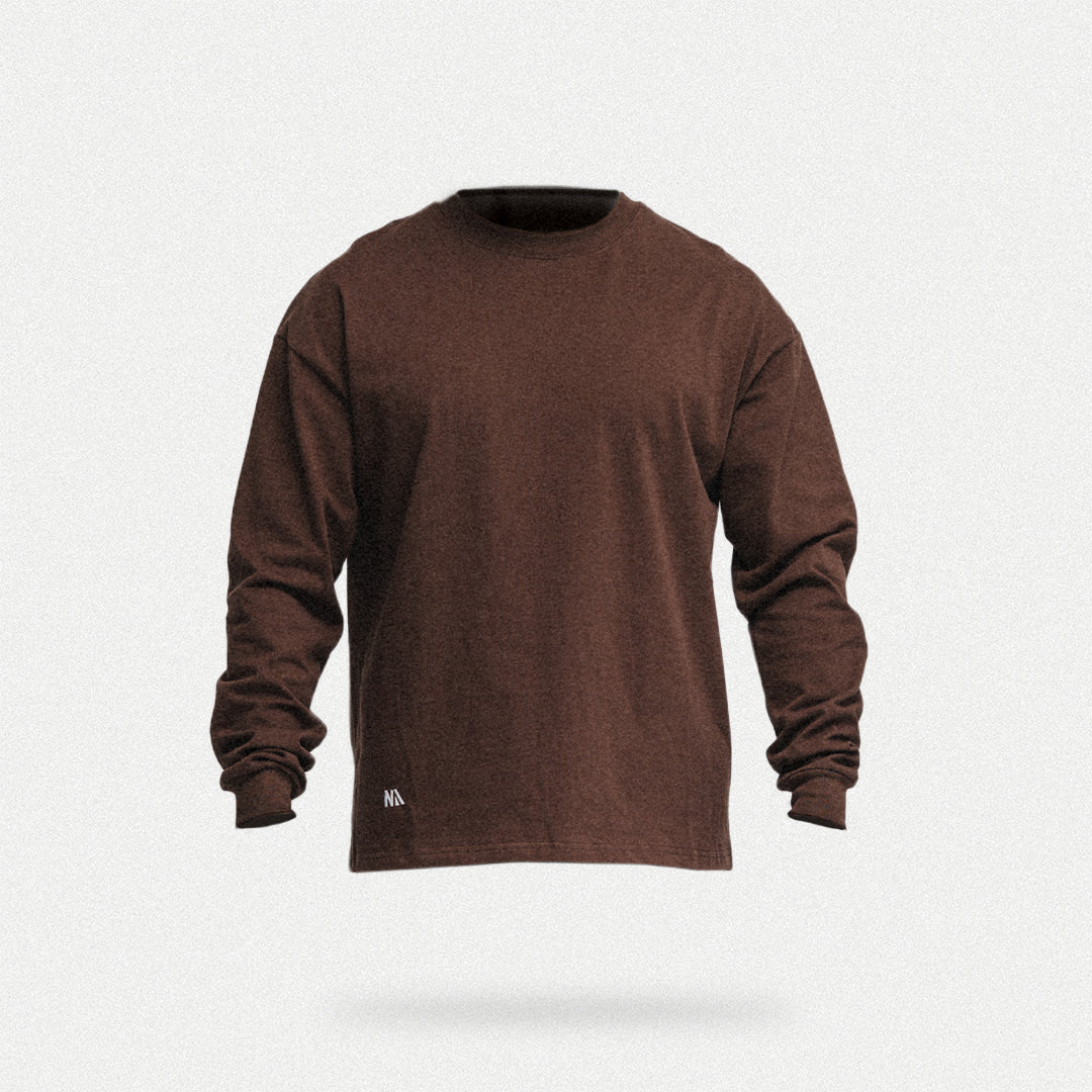 Oversized Long Sleeve - Brown