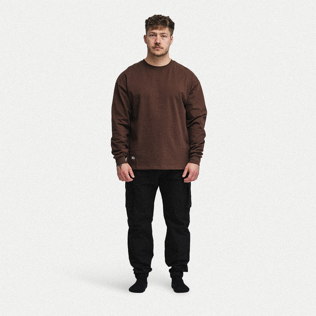 Oversized Long Sleeve - Brown