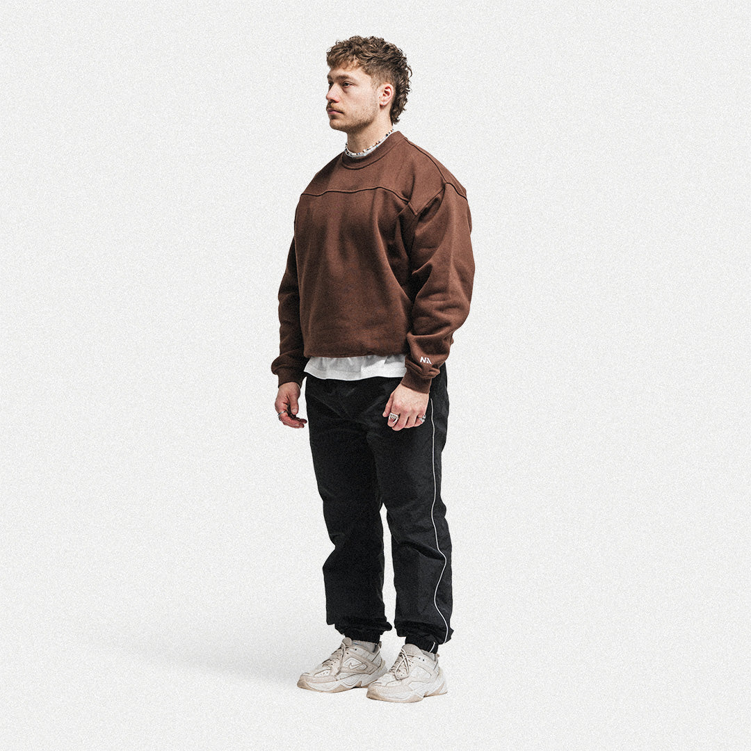 Oversized Sweatshirt - Brown