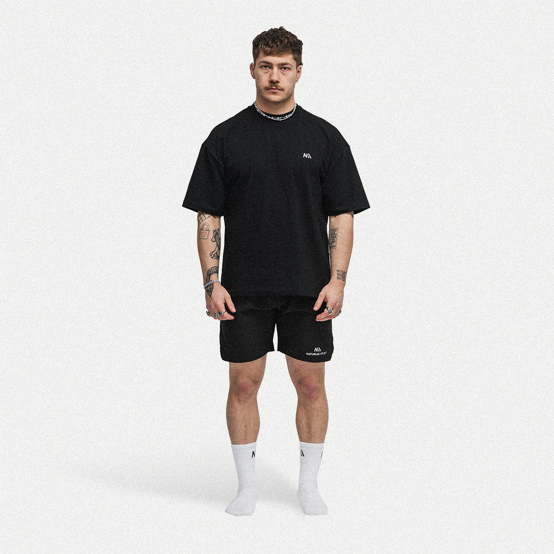 Oversized Lightweight T-shirt - Sort fra Naturlig Atlet