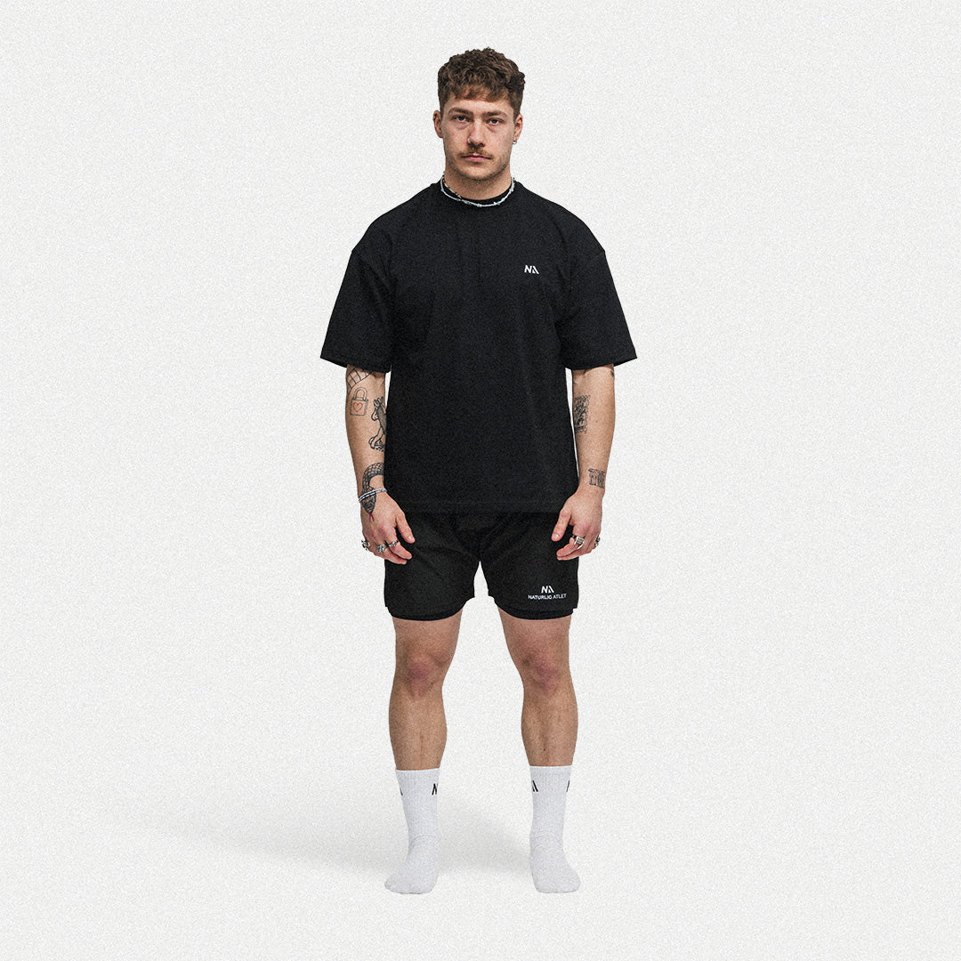 2 in 1 - Performance Shorts - Black