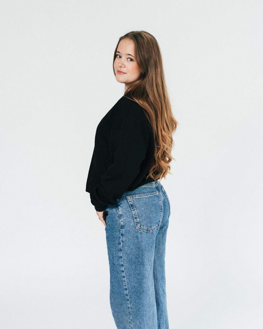 Waffle - Long Sleeve - Black