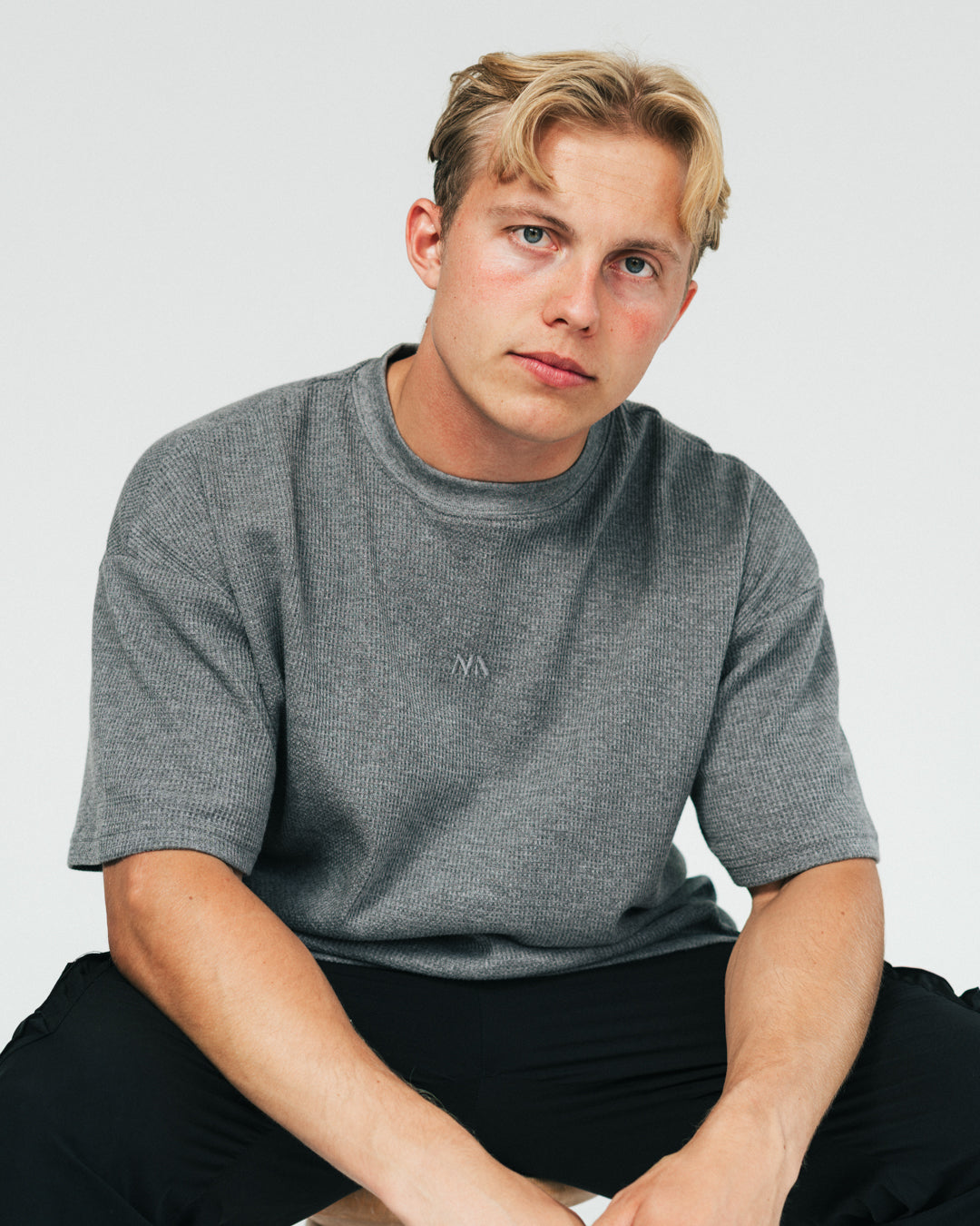 Waffle - T-shirt - Stone Grey