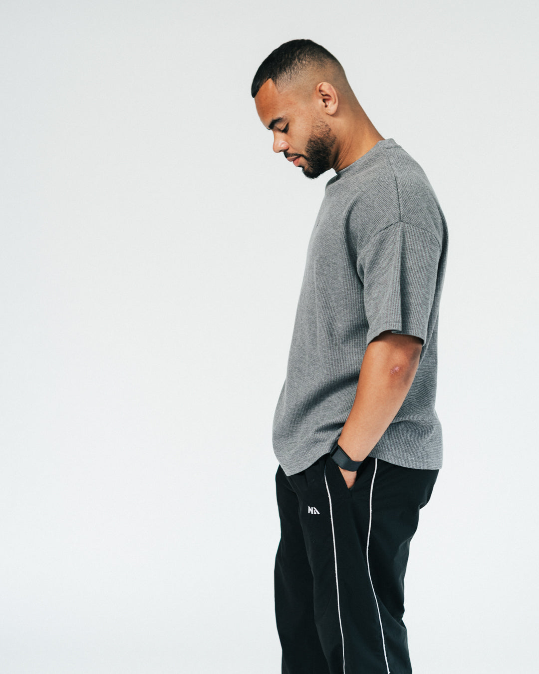 Waffle - T-shirt - Stone Grey