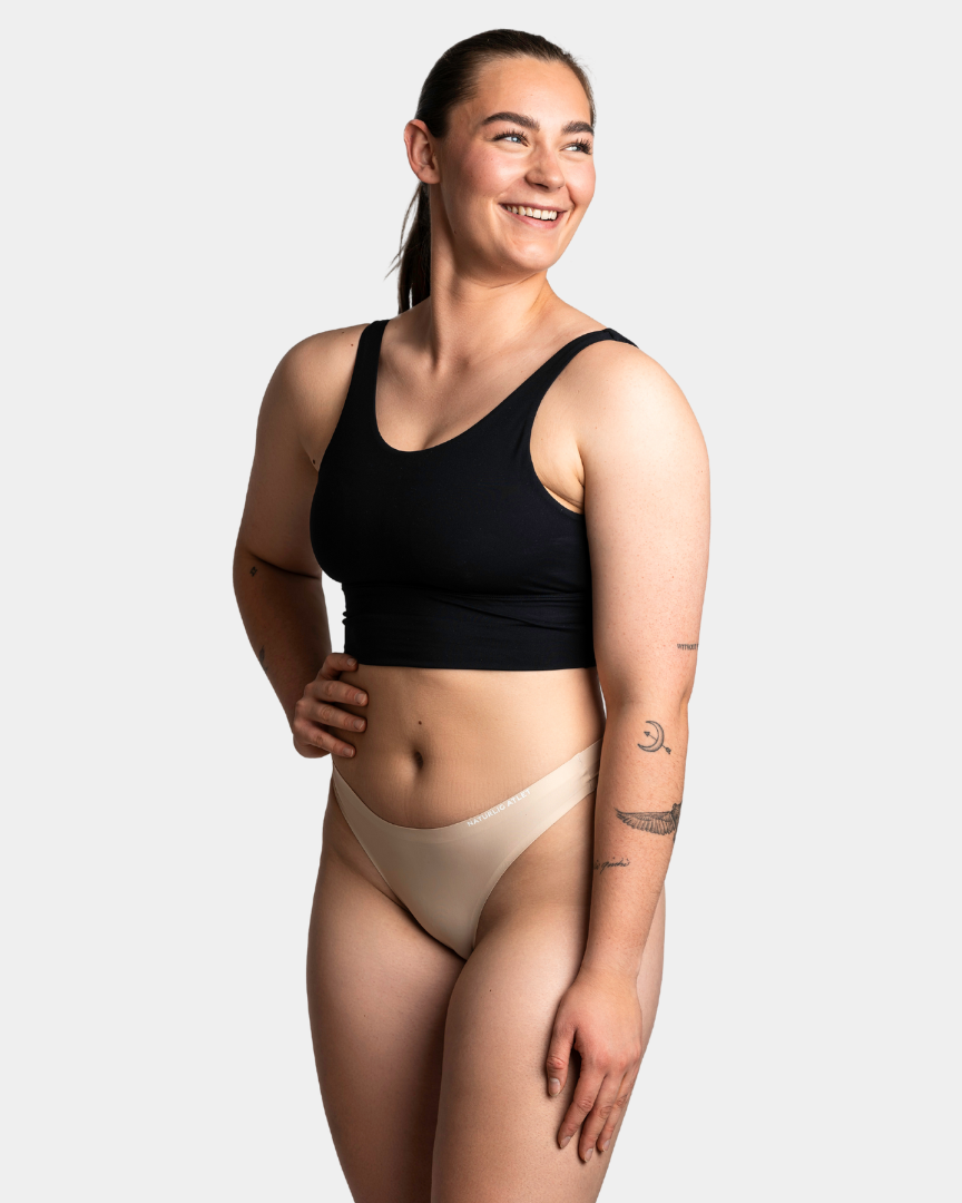 Naturlig Atlet - Seamless thong - Beige