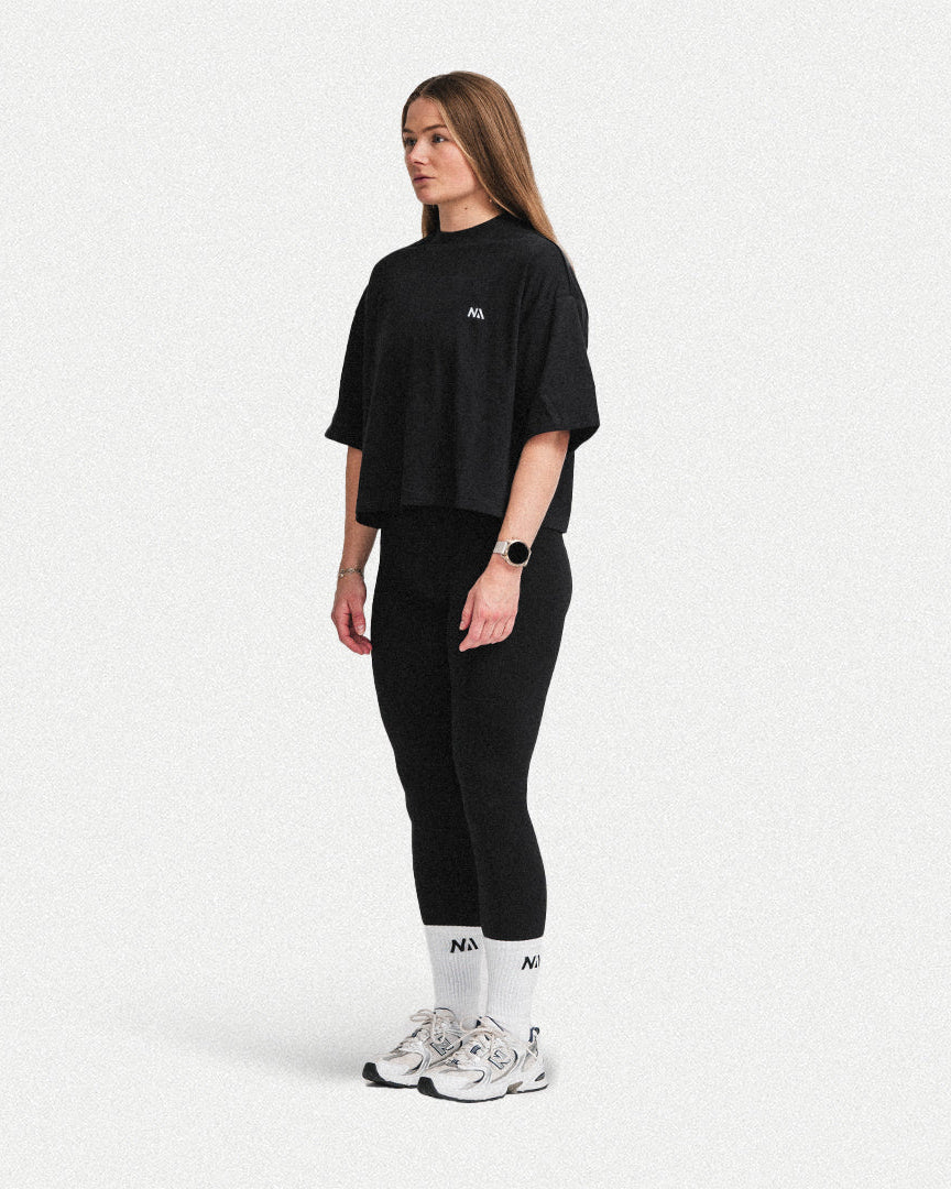 Cropped oversized tee fra Naturlig Atlet