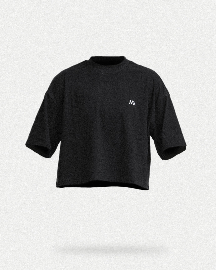 Cropped oversized tee fra Naturlig Atlet