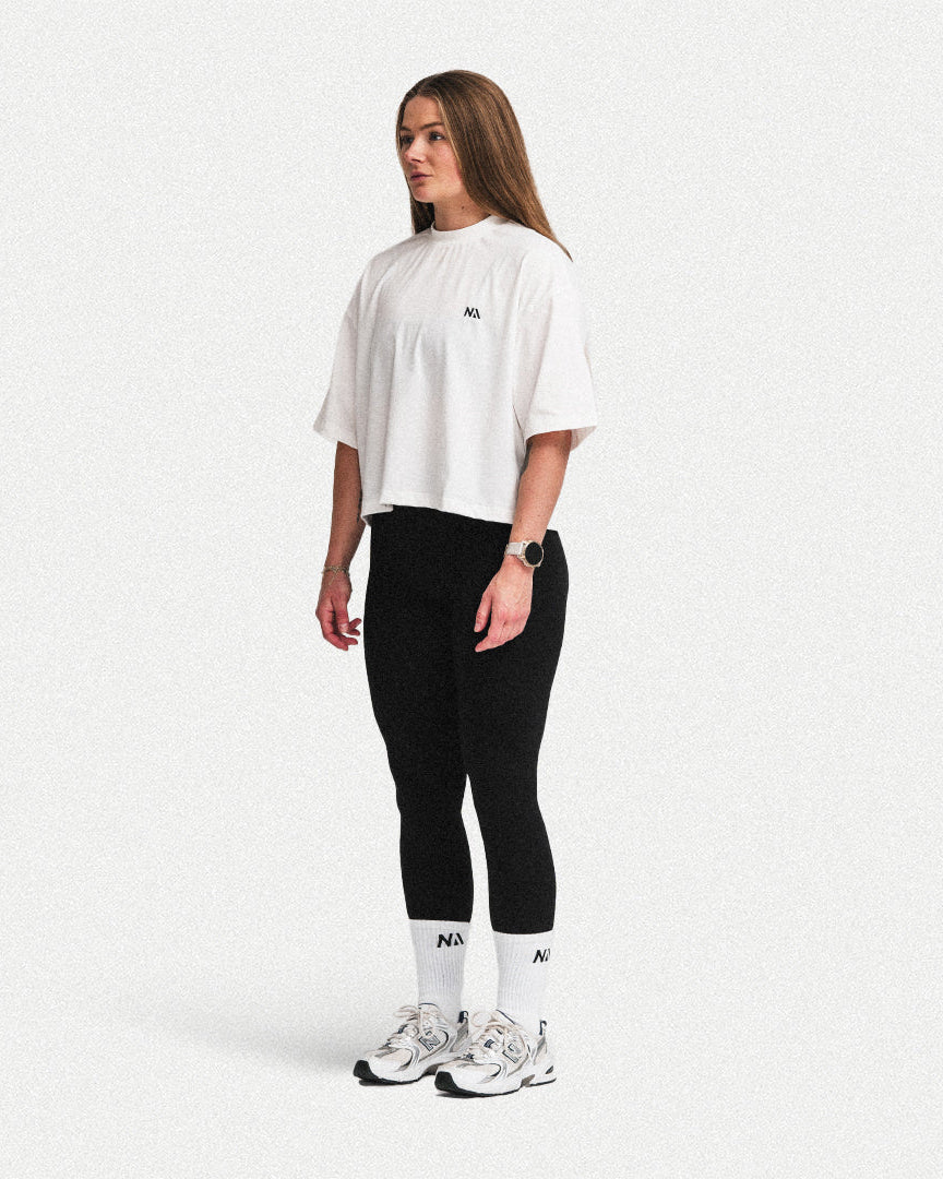 Cropped oversized tee fra Naturlig Atlet