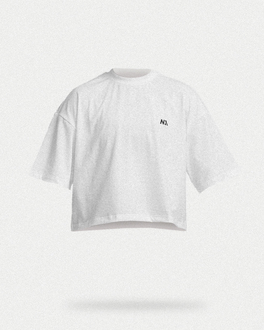 Cropped oversized tee fra Naturlig Atlet
