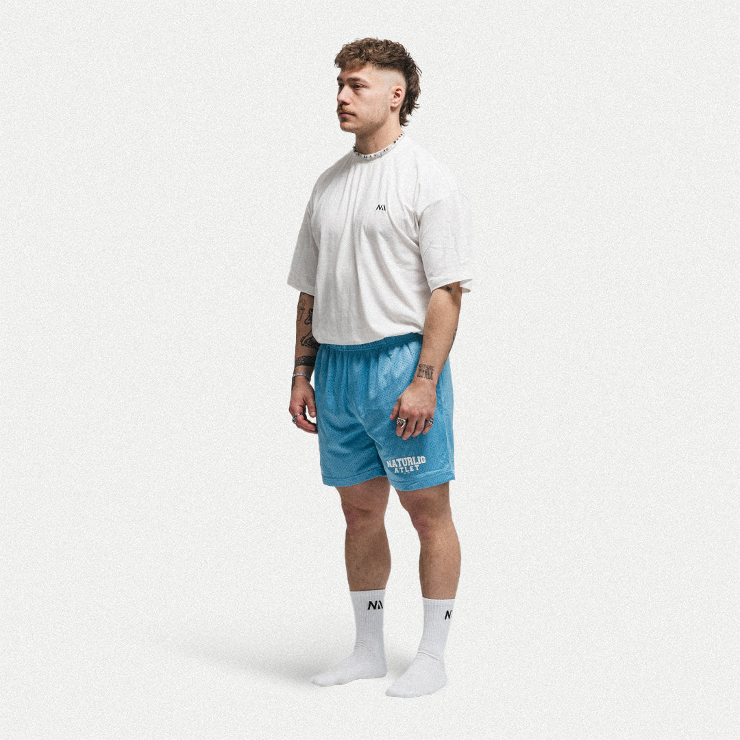 Mesh-Shorts – Hellblau