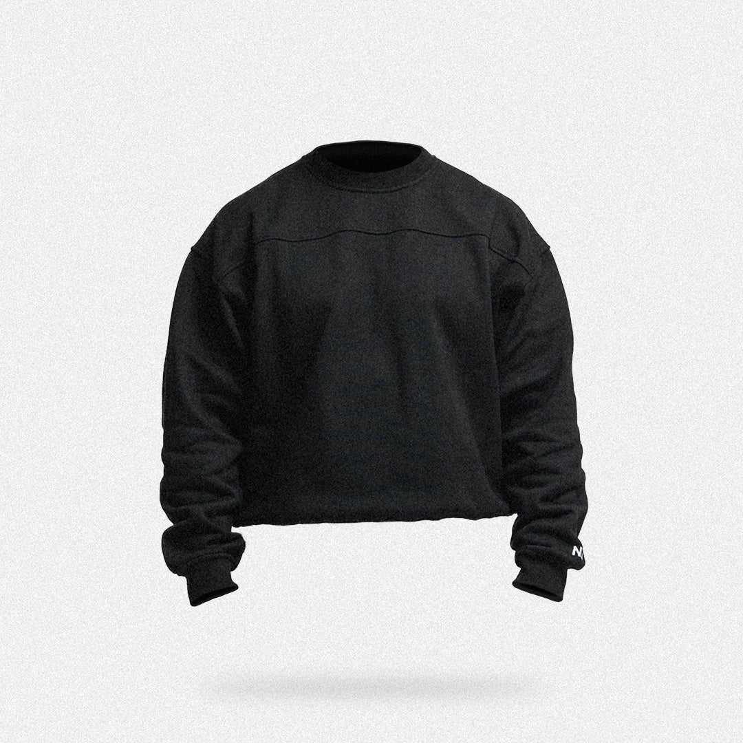 Übergroßes Sweatshirt – Schwarz