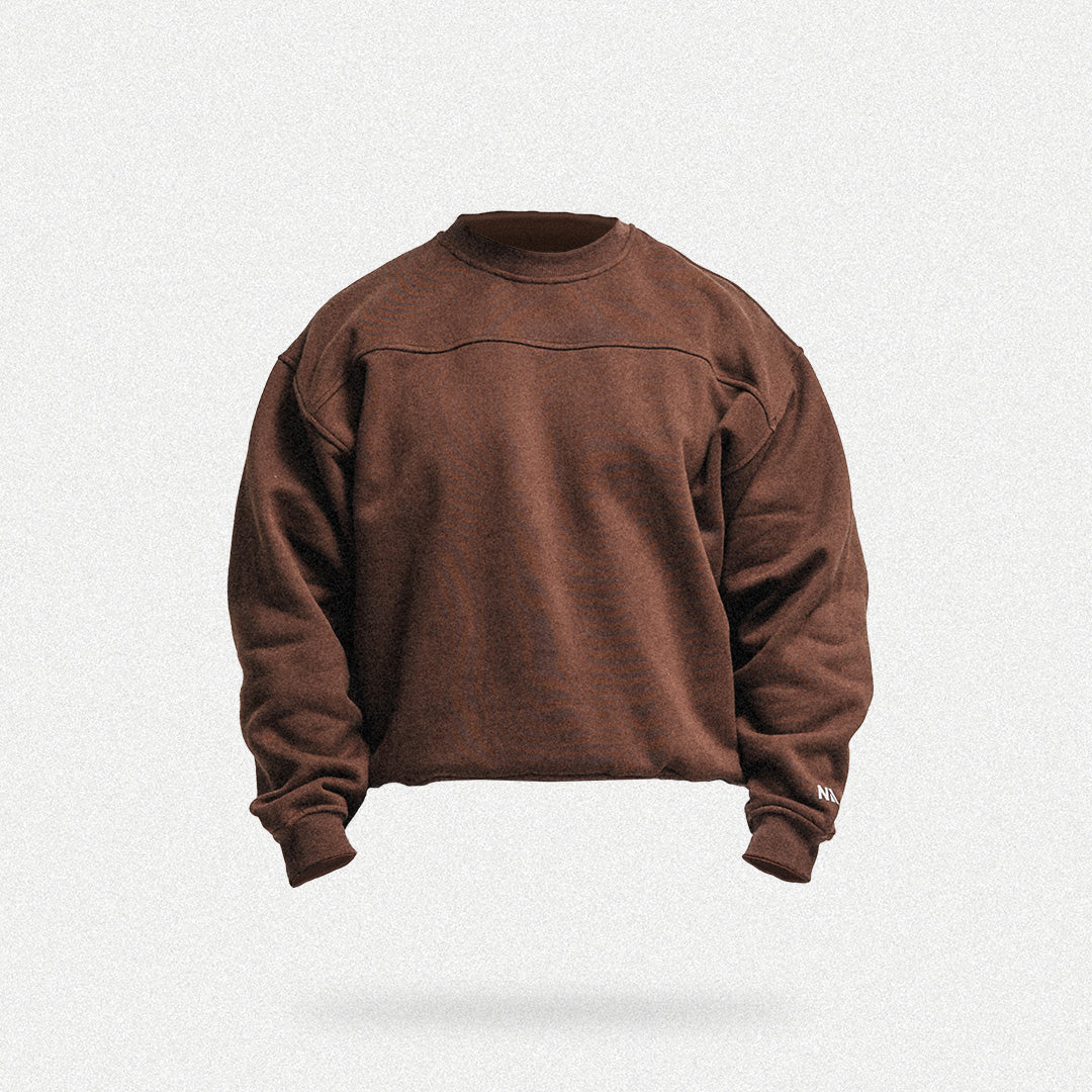 Übergroßes Sweatshirt – Braun