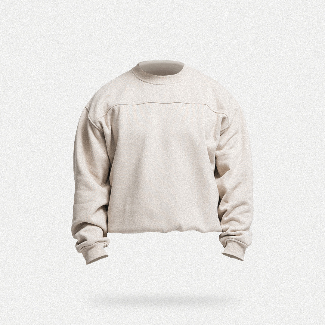 Übergroßes Sweatshirt – Sand