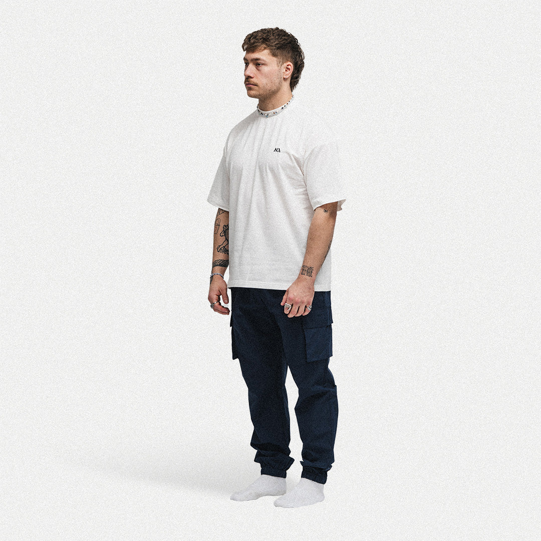 Übergroßes, leichtes T-Shirt – Weiß
