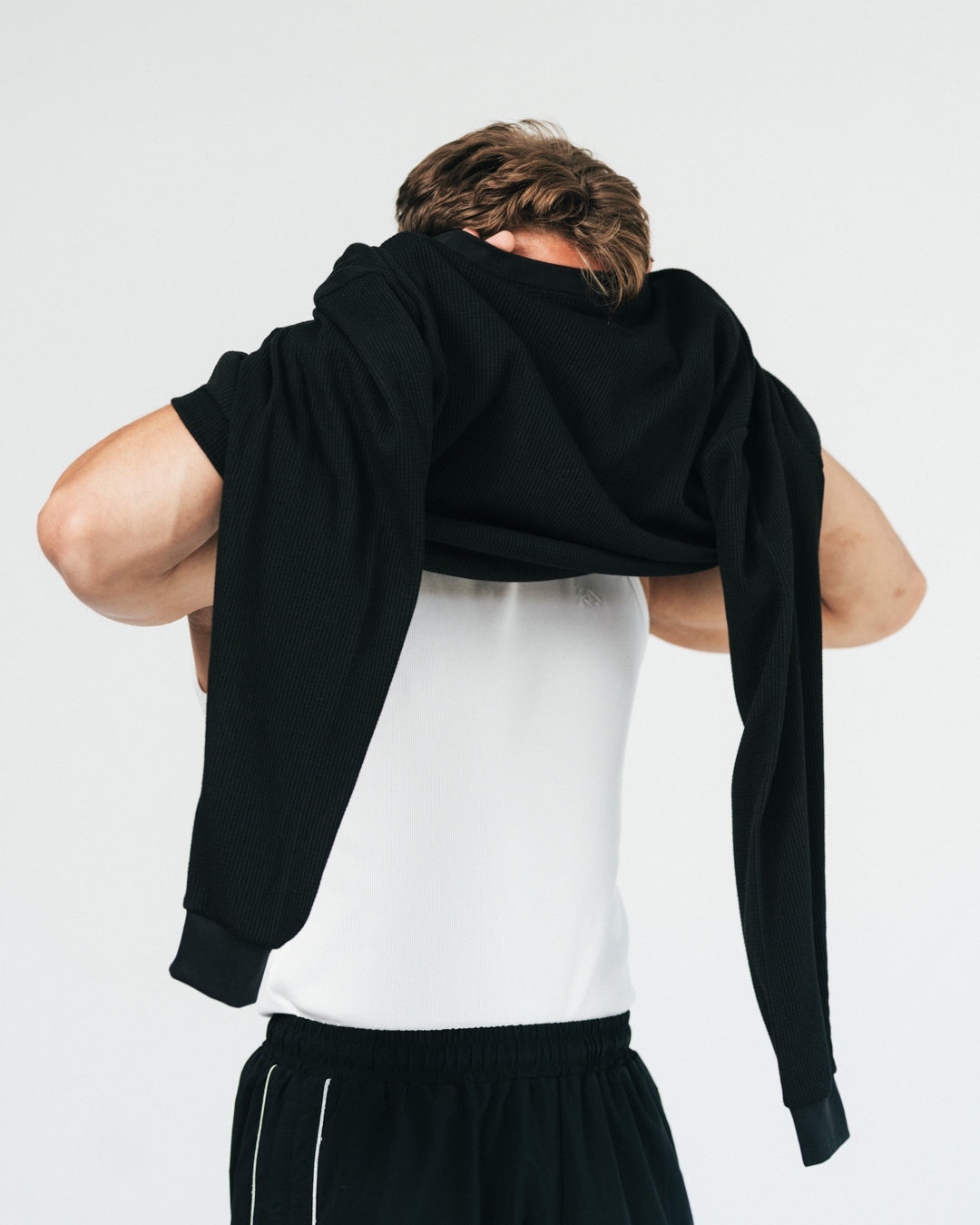 Waffle - Long Sleeve - Black