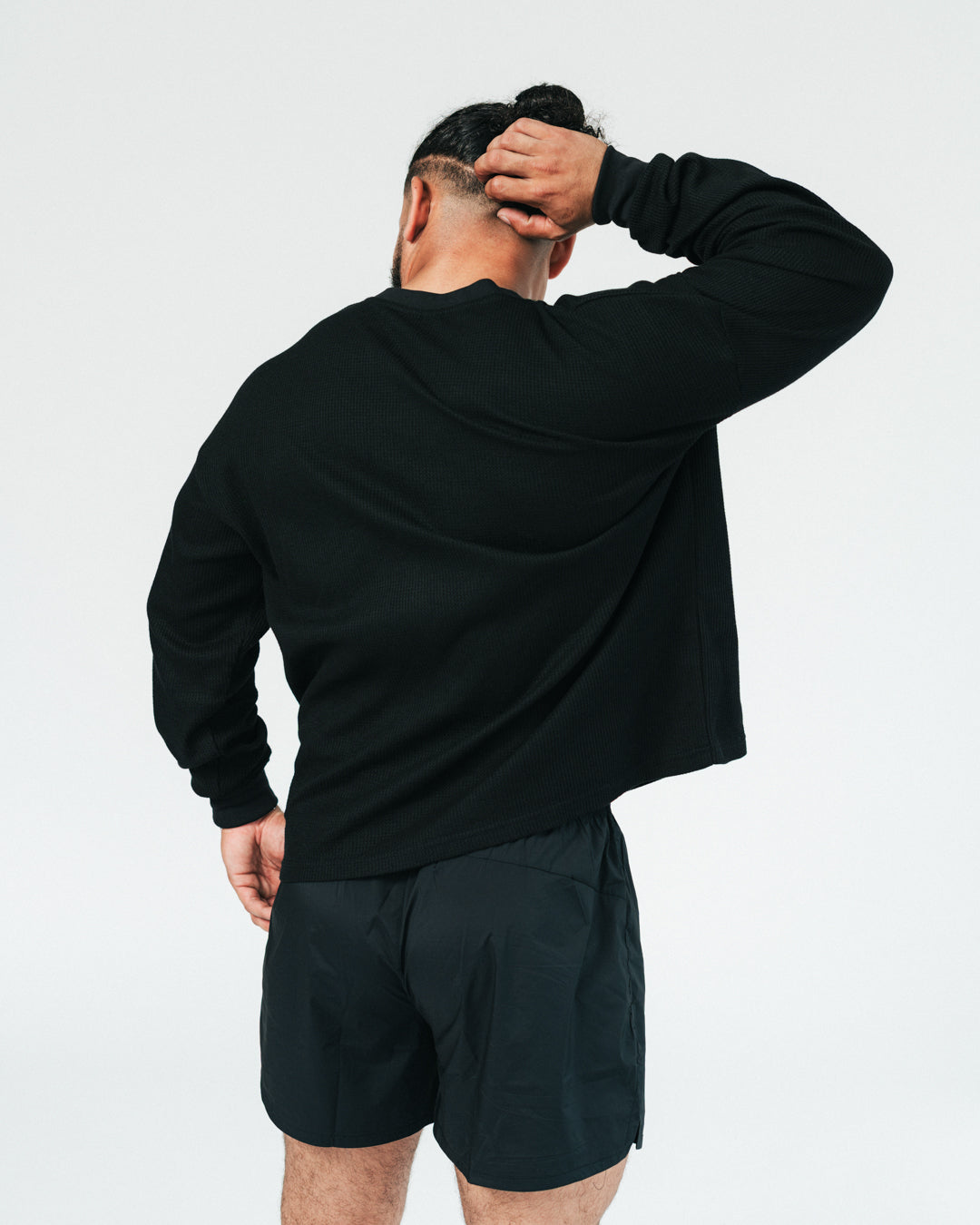 Waffle - Long Sleeve - Black