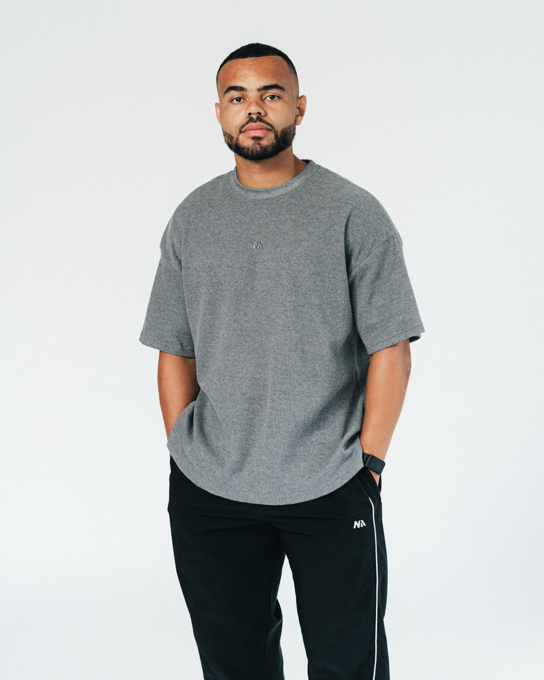 Waffle - T-shirt - Stone Grey